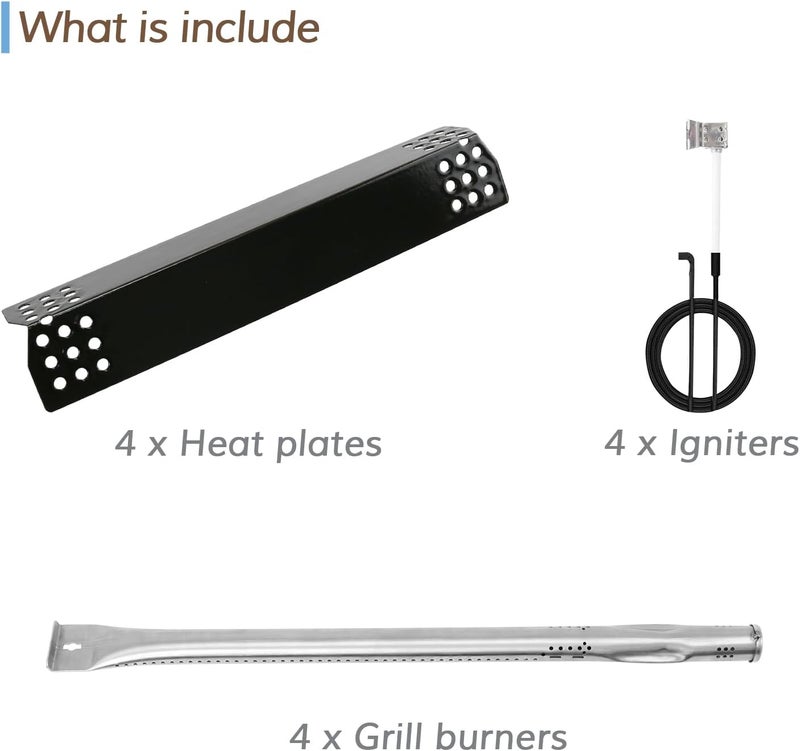 Grimate Store Replacement Parts for Nexgrill 720-0925P 720-0925 - 720-0896 720-0896B 720-0896E, Grill Burner and Flavor Bars, Ignitors Kit for Nexgrill 4 Burner, 4 Packs - Image 5